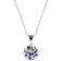 Carat London Basics Pendant Necklace - White Gold/Transparent