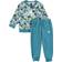 adidas Kid's Essentials Allover Print Jogger Set - Grey One/Semi Lucid Lime/Arctic Fusion /Arctic Night