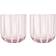 OYOY Mizu Wasserglas 2er-Set Rosa Trinkglas