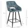 Homcom Velvet-Touch Bar Stool 94cm 2pcs