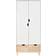 Homcom 2-Door White/Oak Wardrobe 80x180cm