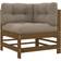 vidaXL Corner with Cushions Honey Pine Modular Sofa