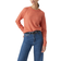 Vero Moda Doffy O-Neck Long Sleeved Knitted Sweater - Orange/Tangerine Tango