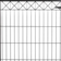 Hortus Gate for Panel Fence with Deco "X" 100x75cm