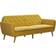 Novogratz Tallulah Memory Mustard Yellow Velvet Sofa 83" 2 Seater