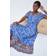 Roman Floral Print Keyhole Maxi Dress