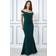 Goddiva Off The Shoulder Scuba Maxi Dress