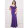 Goddiva Chiffon Bardot Cowl Neck Maxi Dress