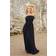 Goddiva Bridesmaids Chiffon Maxi Dress Black