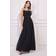 Goddiva Bridesmaids Chiffon Maxi Dress Black