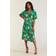 Yumi Green Floral Midi Dress