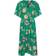 Yumi Green Floral Midi Dress