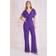 Goddiva Chiffon Jumpsuit With Flutter Sleeves