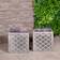 Charles Bentley Pair of Lazio Square Pewter Planters Dia. Plant Garden 2