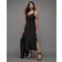 AllSaints Womens Black Hadley Satin Midi Dress