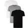 Diesel 3-Pack Pure Cotton T-Shirts, Black/Grey/White