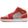 Nike Air Jordan 1 Mid SE Denim Red GS - Cinnabar/Hemp/White