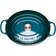 Le Creuset Deep Teal Signature Cast Iron Oval med lock 4.1 L