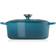 Le Creuset Deep Teal Signature Cast Iron Oval med lock 4.1 L