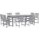 vidaXL 9 Garden Patio Dining Set, 1 Table incl. 8 Chairs