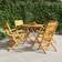 vidaXL octagon, with armrest Garden Patio Dining Set, 1 Table incl. 4 Chairs