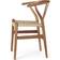 Carl Hansen & Søn CH24 Teak/Natural Wicker Kitchen Chair 76cm