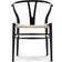 Carl Hansen & Søn CH24 Black Lacquered Oak/Natural Köksstol 76cm