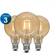 ENER-J 8.5W Smart Wi-Fi G95 Filament Lamp 3 Pack wilko