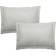 Highams 2 X Soft Oxford Edge Pillow Case Grey, Silver