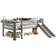 Vipack Pino Low Mid Sleeper Bed with Slide 68.9x81.7"