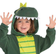 Amscan Kid's Green Zipster Dinosaur Costume