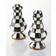 Mackenzie-Childs Courtly Check Enamel Salt Pepper Shakers Spice Mill