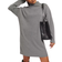 Nelly Turtle Neck Loose Dress - Dark Grey