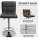 Alivio Luxury Black Bar Stool 76cm 2pcs