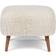 Natures Collection Emily Pearl/Walnut Foot Stool 40cm