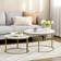 Homcom Round Modern White/Gold Nesting Table 74cm 2pcs