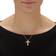 PalmBeach Stud Earrings and Cross Necklace Set - Gold/Transparent