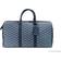 Michael Kors cooper navy signature jacquard canvas duffle travel luggage bag