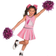 Girl's Pink Cheerleader Costume with Pom Poms