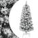 vidaXL Artificial Spruce Hinged with Flocked Snow Green and White Juletræ 120cm