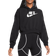 NIKE Sportswear Club Fleece Oversized Crop Graphic Hoodie Women's - Black/White