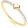 Gemondo Dainty Love Heart Diamond Band Ring - Gold/Diamonds