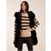Blue Vanilla Faux Fur Detail Gilet BLACK