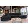 Trademax Niesha Black Sofa 360cm 6 Seater