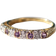 Gemondo Classic Round Half Eternity Ring - Gold/Diamonds/Amethyst