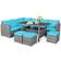 Costway 7-Piece Patio Rattan Outdoor Lounge Set, 1 Table incl. 3 Sofas