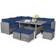 Costway 7-Piece Patio Rattan Outdoor Lounge Set, 1 Table incl. 3 Sofas