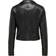 Only Faux Leather Biker Jacket - Black