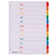 Office Depot Mylar punched Dividers A4 Jan-Dec Colour Tabs