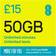 EE Extra Data 50GB Pay As You Go SIM Card